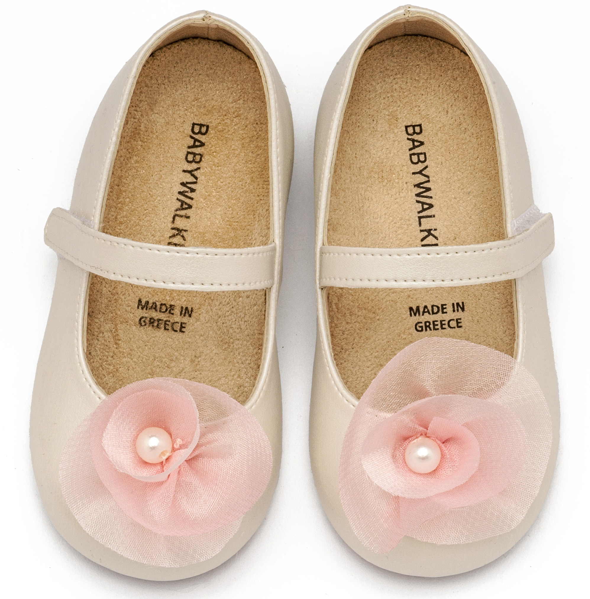 BABYWALKER - Γοβάκι Μονή Μπαρέτα με Λουλούδι