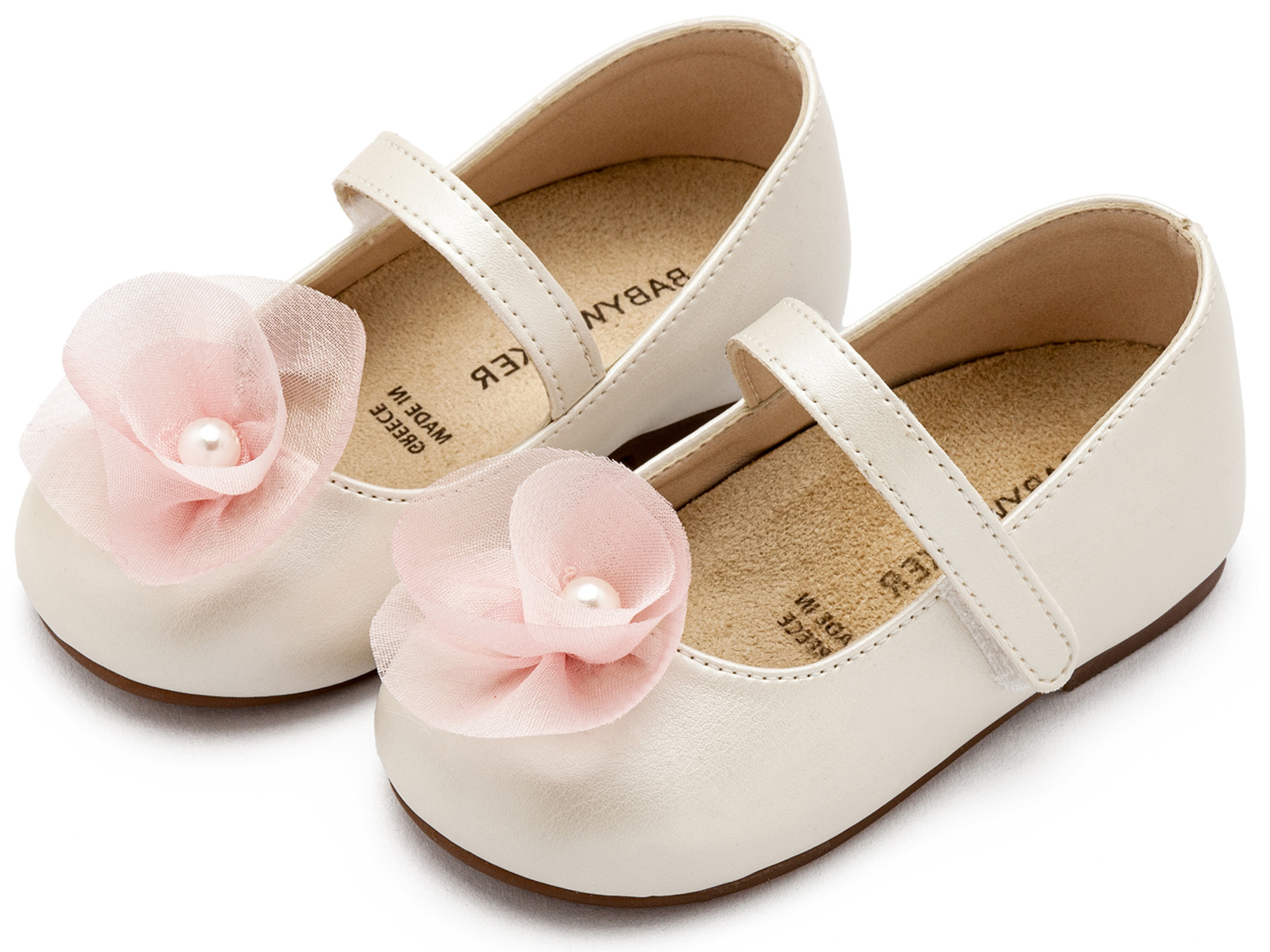 BABYWALKER - Γοβάκι Μονή Μπαρέτα με Λουλούδι