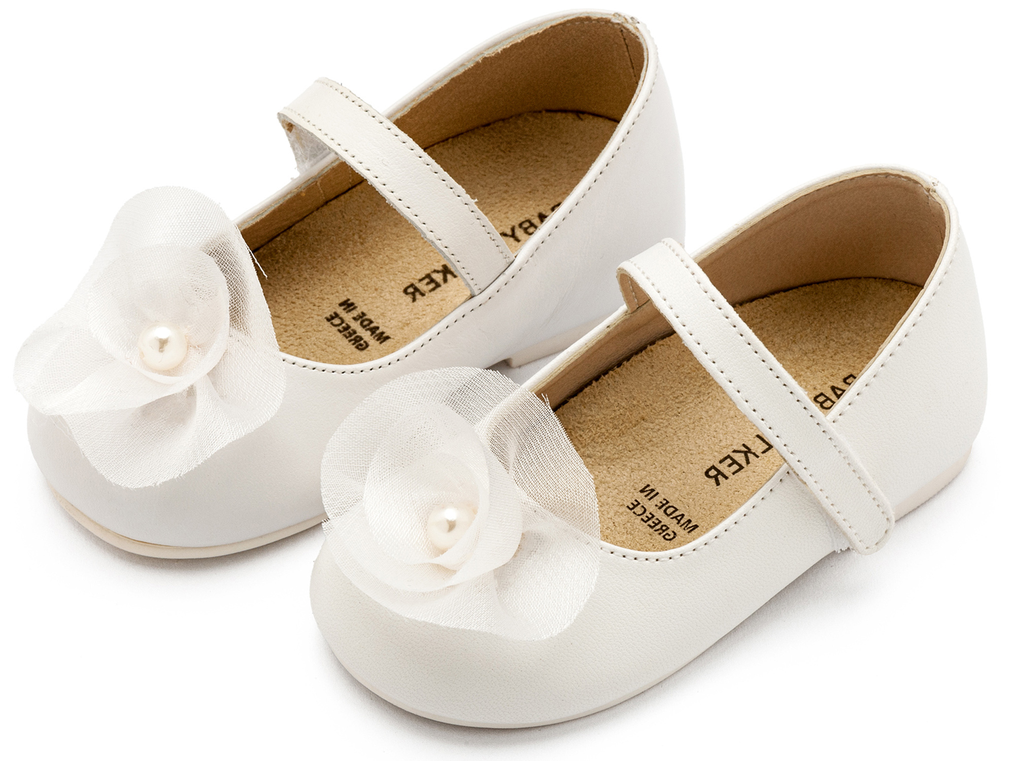 BABYWALKER - Γοβάκι Μονή Μπαρέτα με Λουλούδι