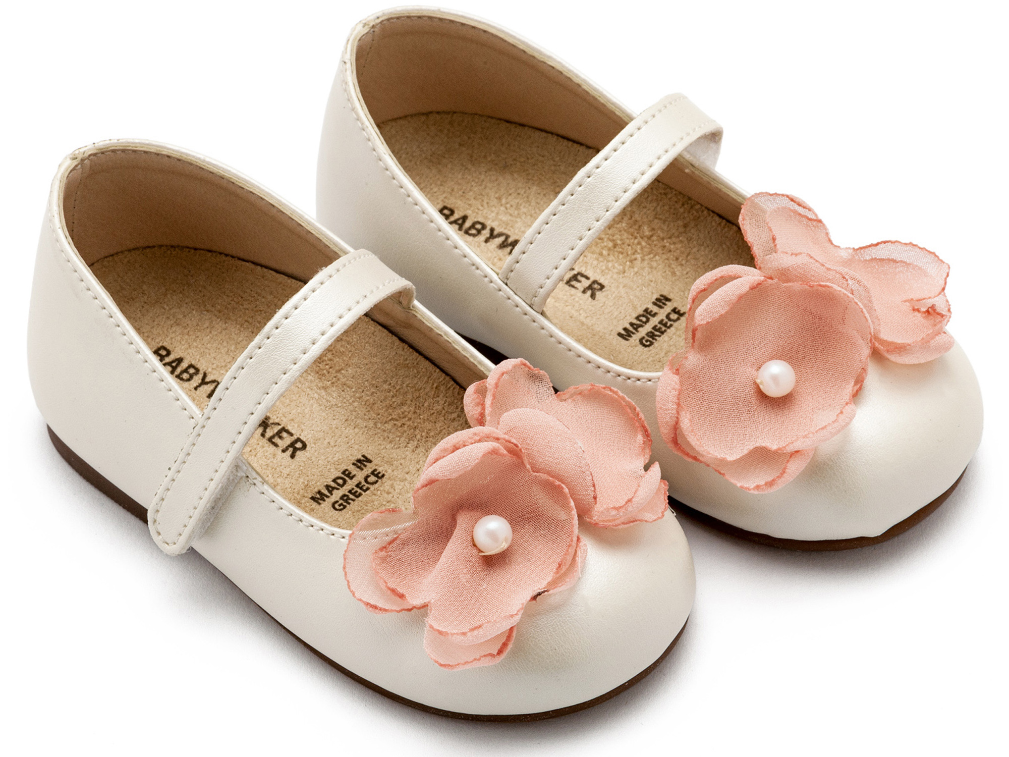 Γοβάκι Μονή Μπαρέτα Χρατς με Λουλούδια Οργάντζας και Πέρλα