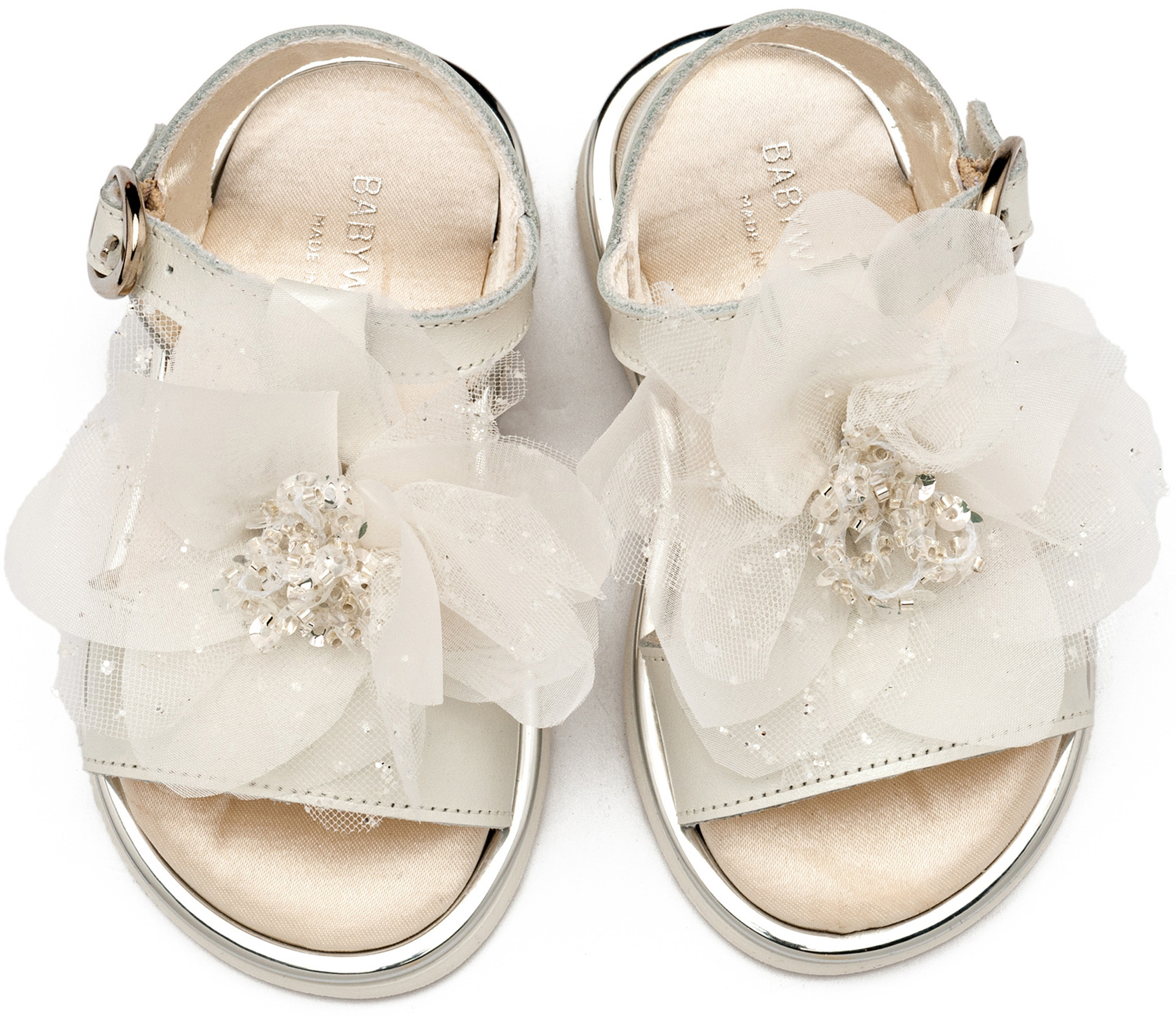 BABYWALKER - Πέδιλο με Χειροποίητο Λουλούδι από Τούλι