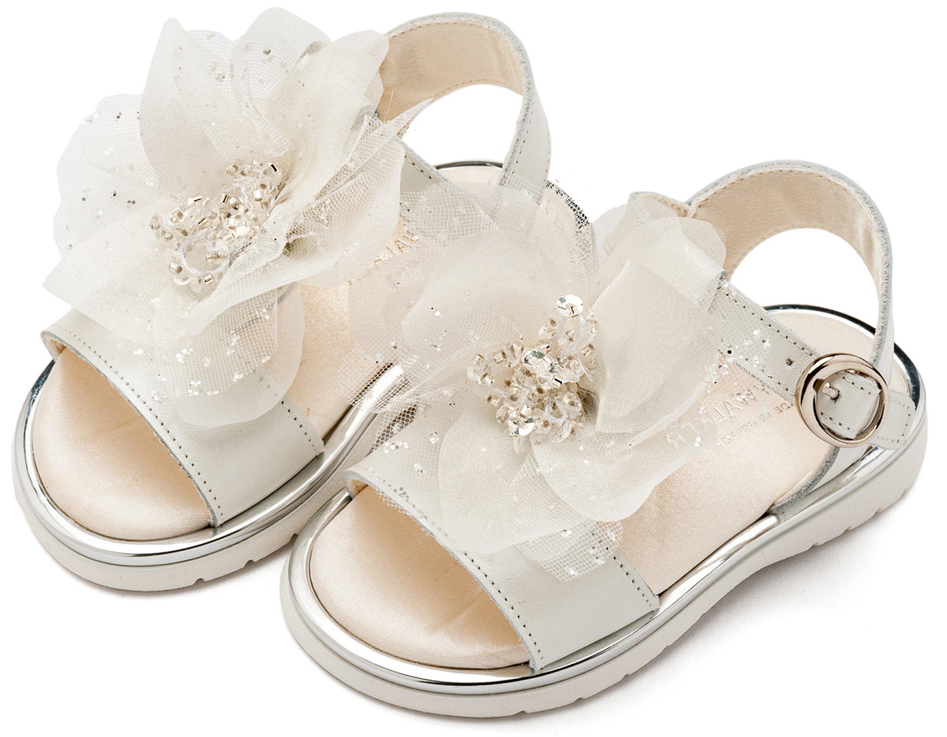 BABYWALKER - Πέδιλο με Χειροποίητο Λουλούδι από Τούλι