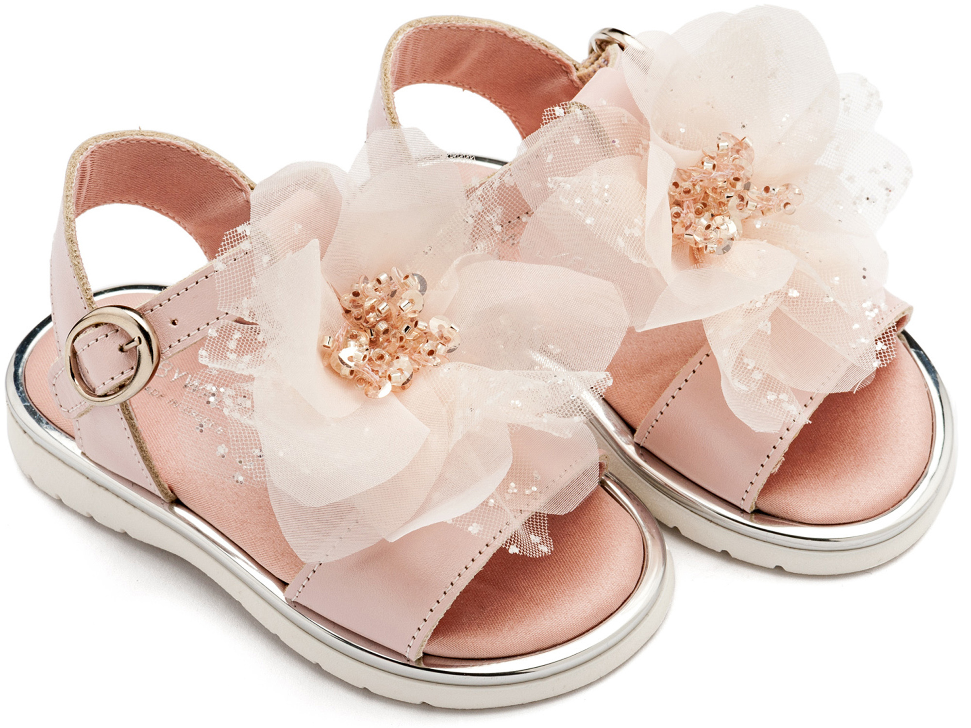 Πέδιλο με Χειροποίητο Λουλούδι από Τούλι