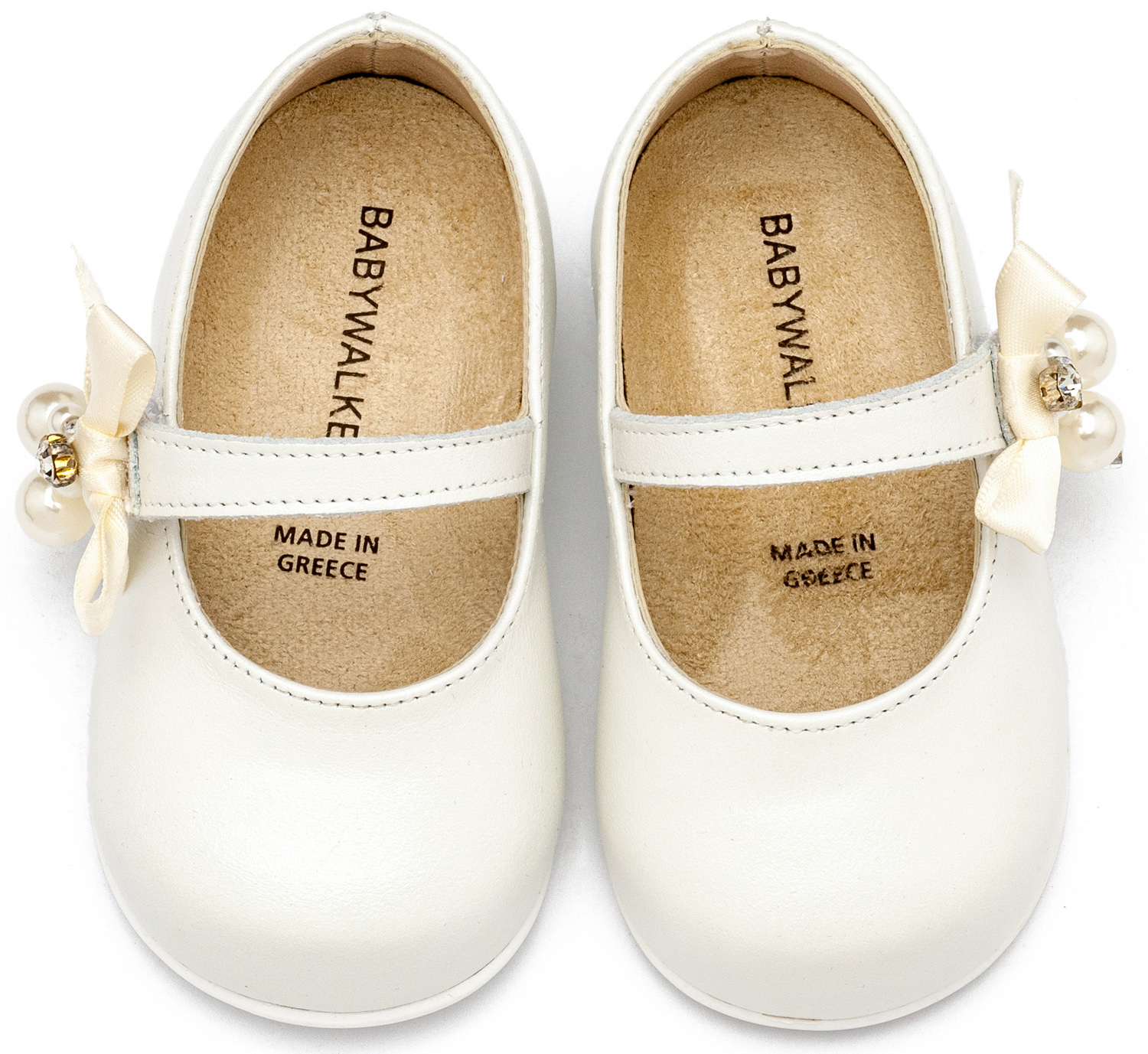 BABYWALKER - Γοβάκι Μονή Μπαρέτα με Φιογκάκι και Πέρλες