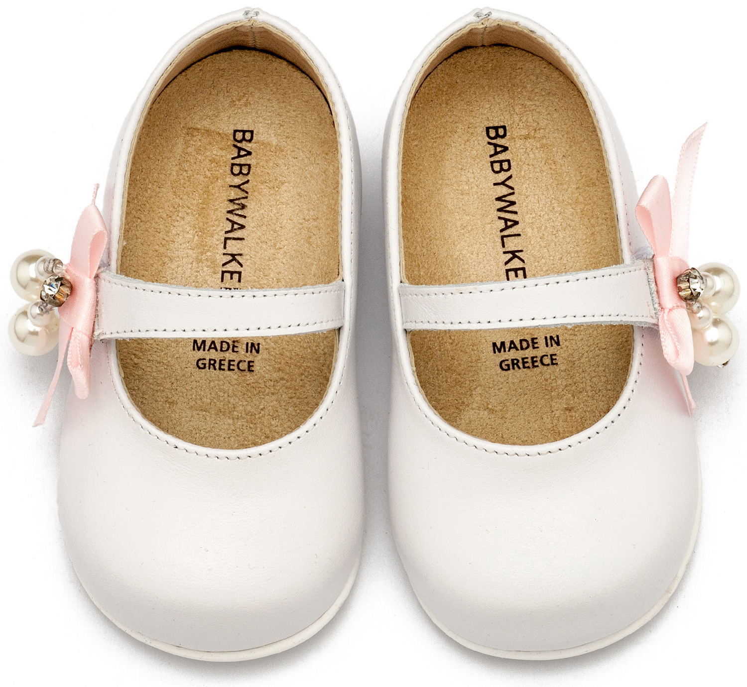 BABYWALKER - Γοβάκι Μονή Μπαρέτα με Φιογκάκι και Πέρλες