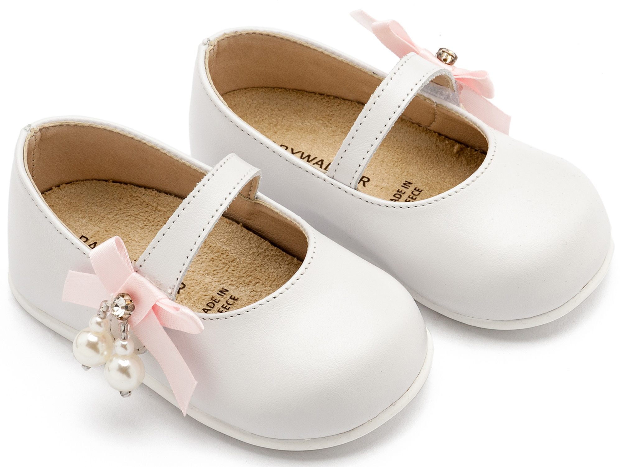 BABYWALKER - Γοβάκι Μονή Μπαρέτα με Φιογκάκι και Πέρλες