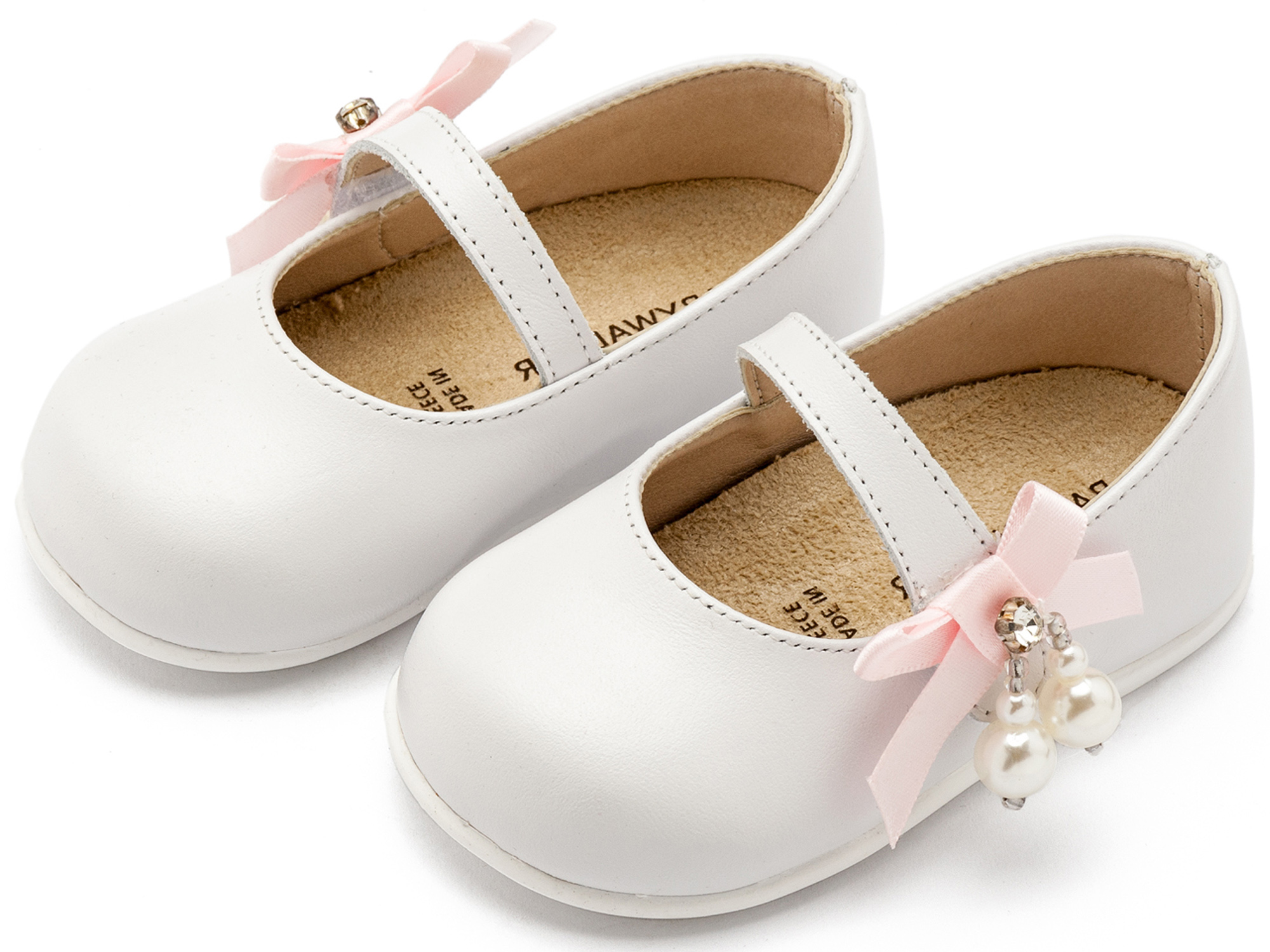 BABYWALKER - Γοβάκι Μονή Μπαρέτα με Φιογκάκι και Πέρλες