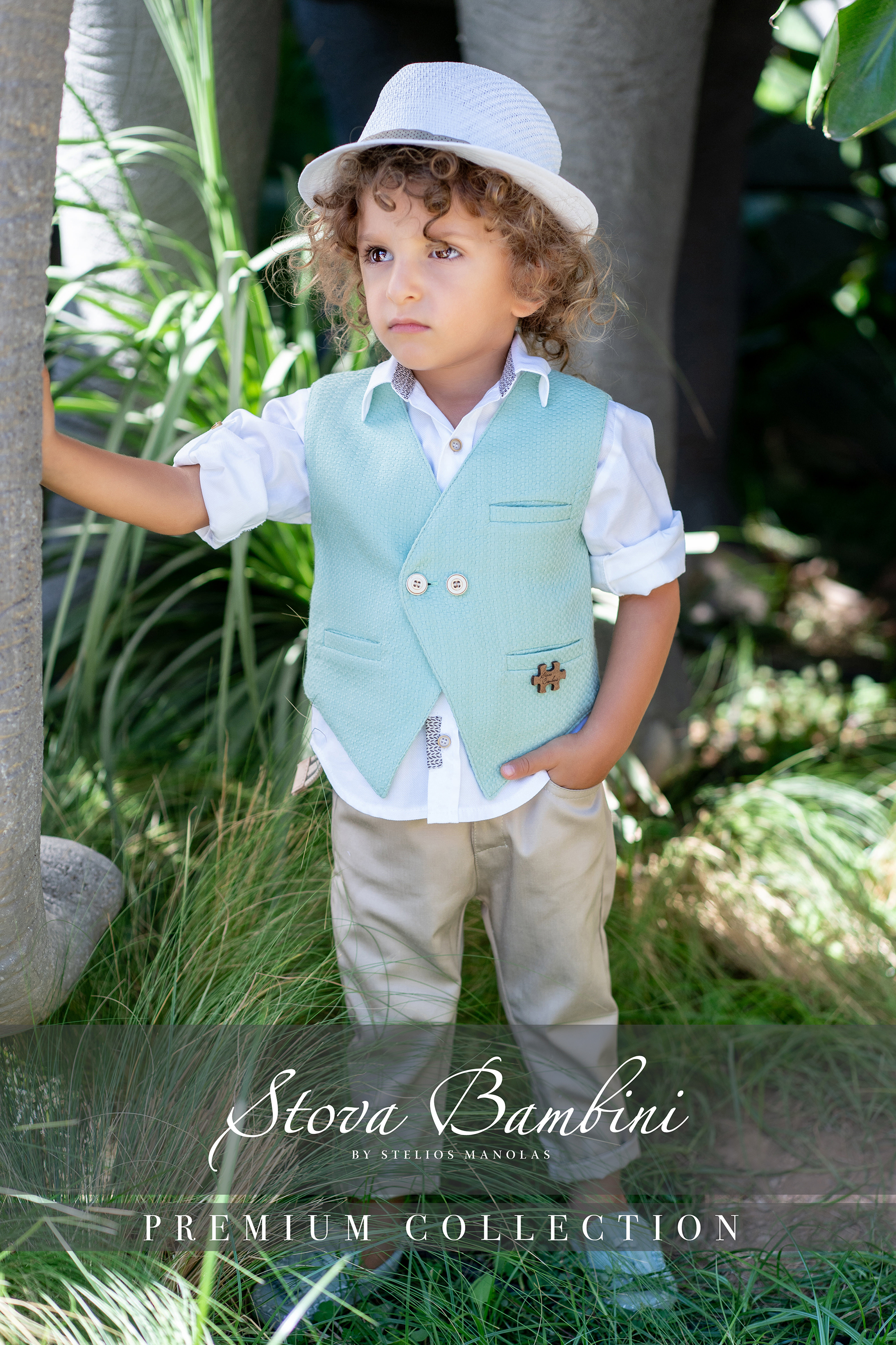 STOVA BAMBINI - Ιδιαίτερο γιλέκο σε απόχρωση μέντας