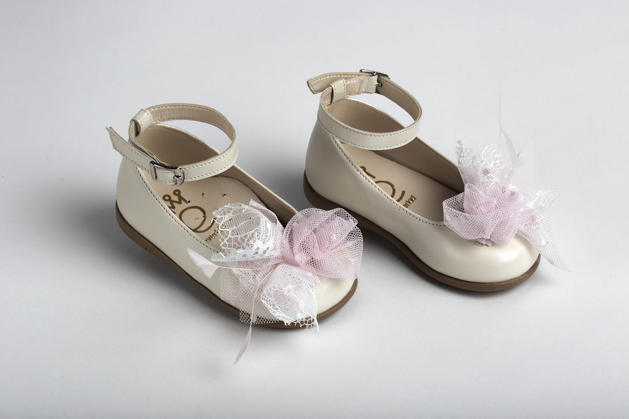 EVERKID - Δερμάτινα βαπτιστικά παπούτσια