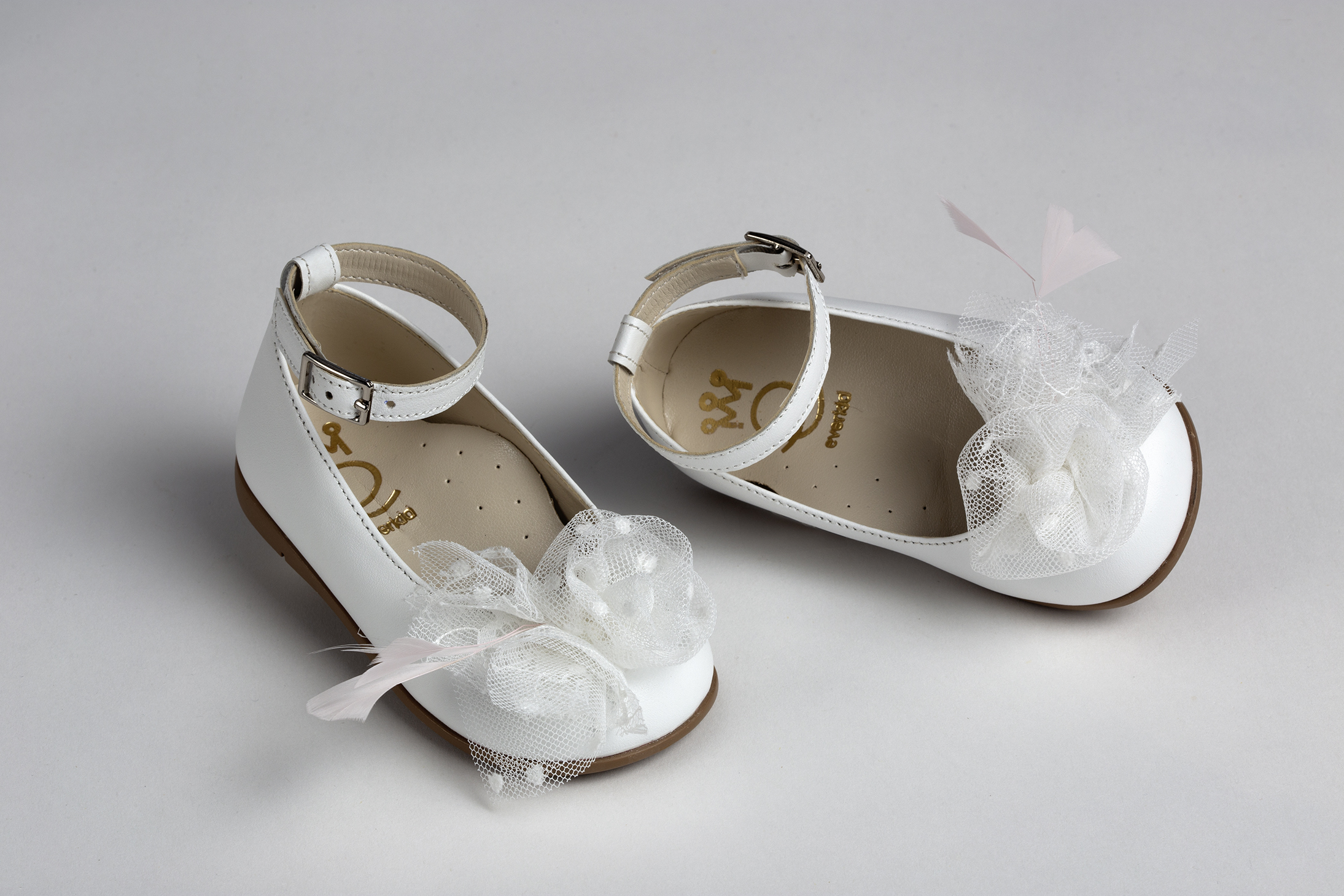 EVERKID - Δερμάτινα βαπτιστικά παπούτσια