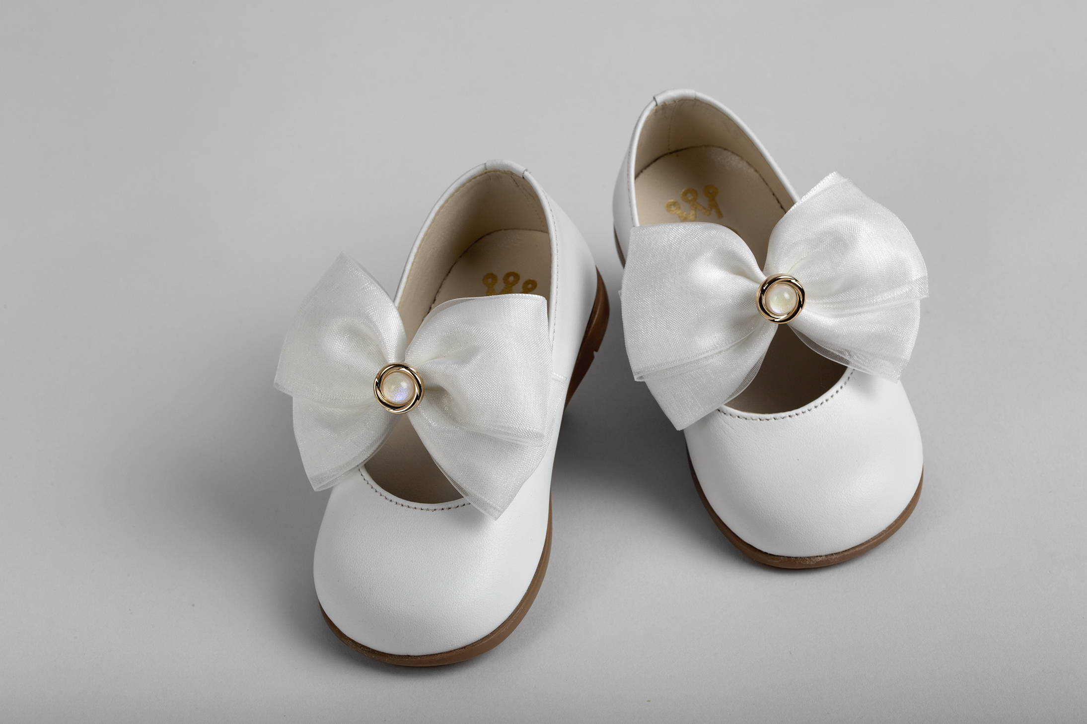 EVERKID - Δερμάτινα βαπτιστικά παπούτσια