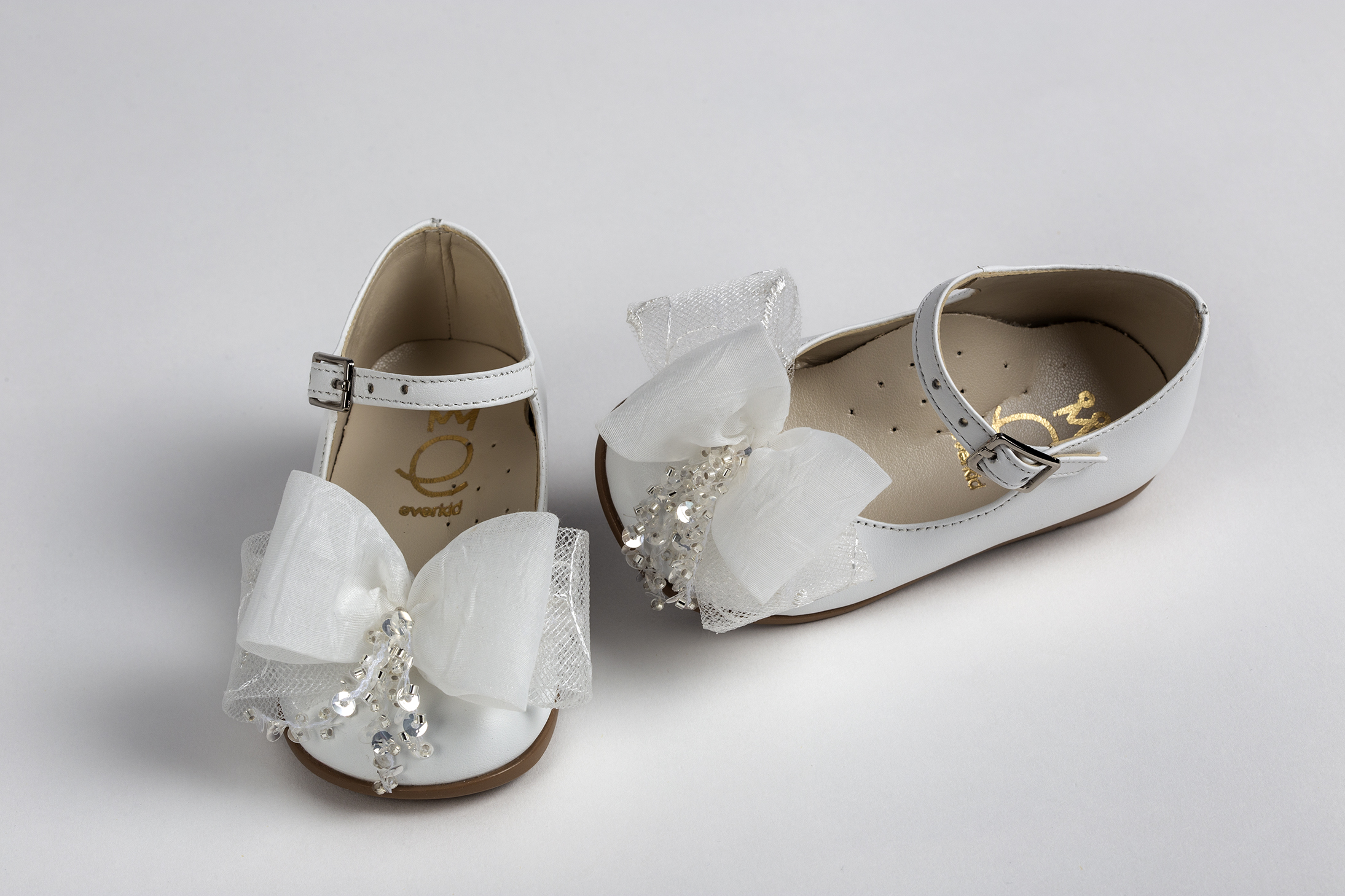 EVERKID - Δερμάτινα βαπτιστικά παπούτσια