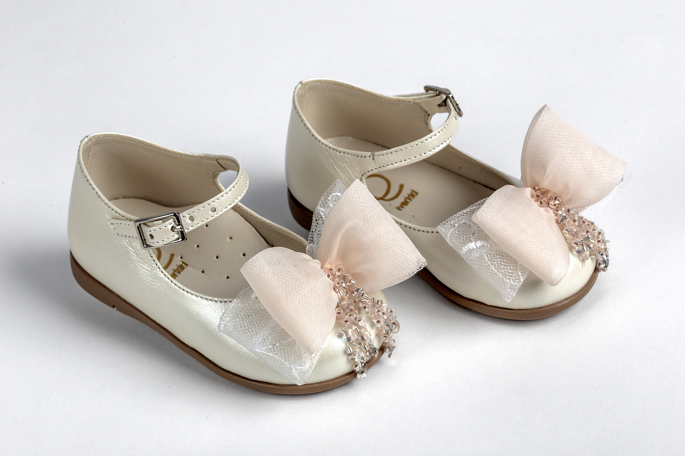 EVERKID - Δερμάτινα βαπτιστικά παπούτσια