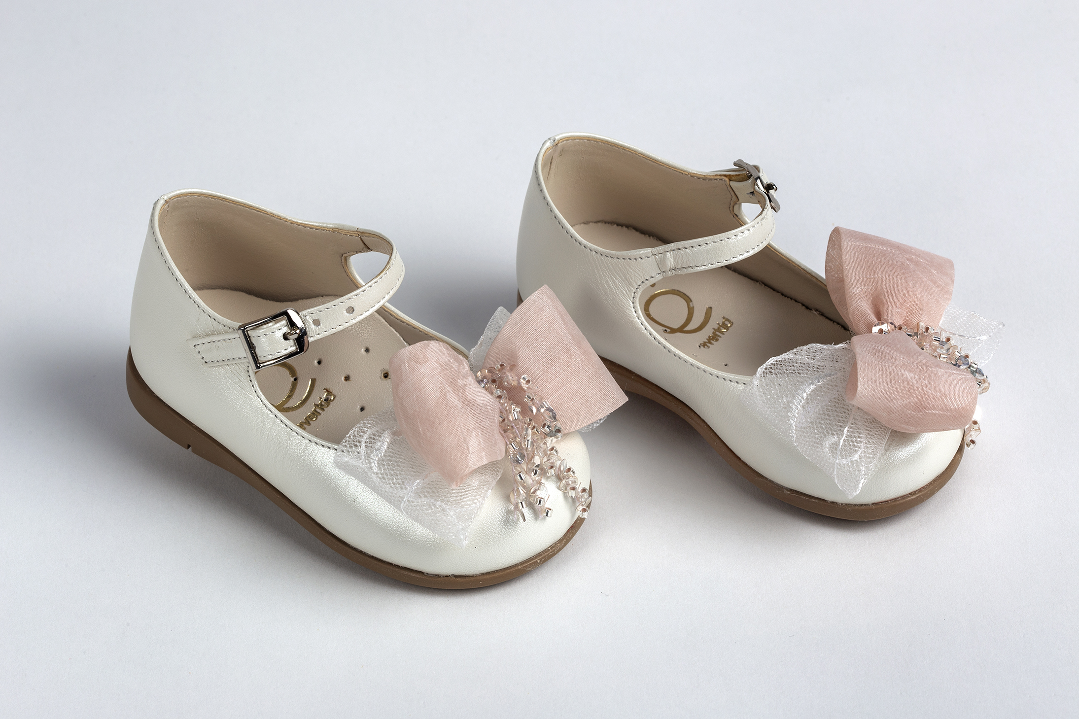 EVERKID - Δερμάτινα βαπτιστικά παπούτσια