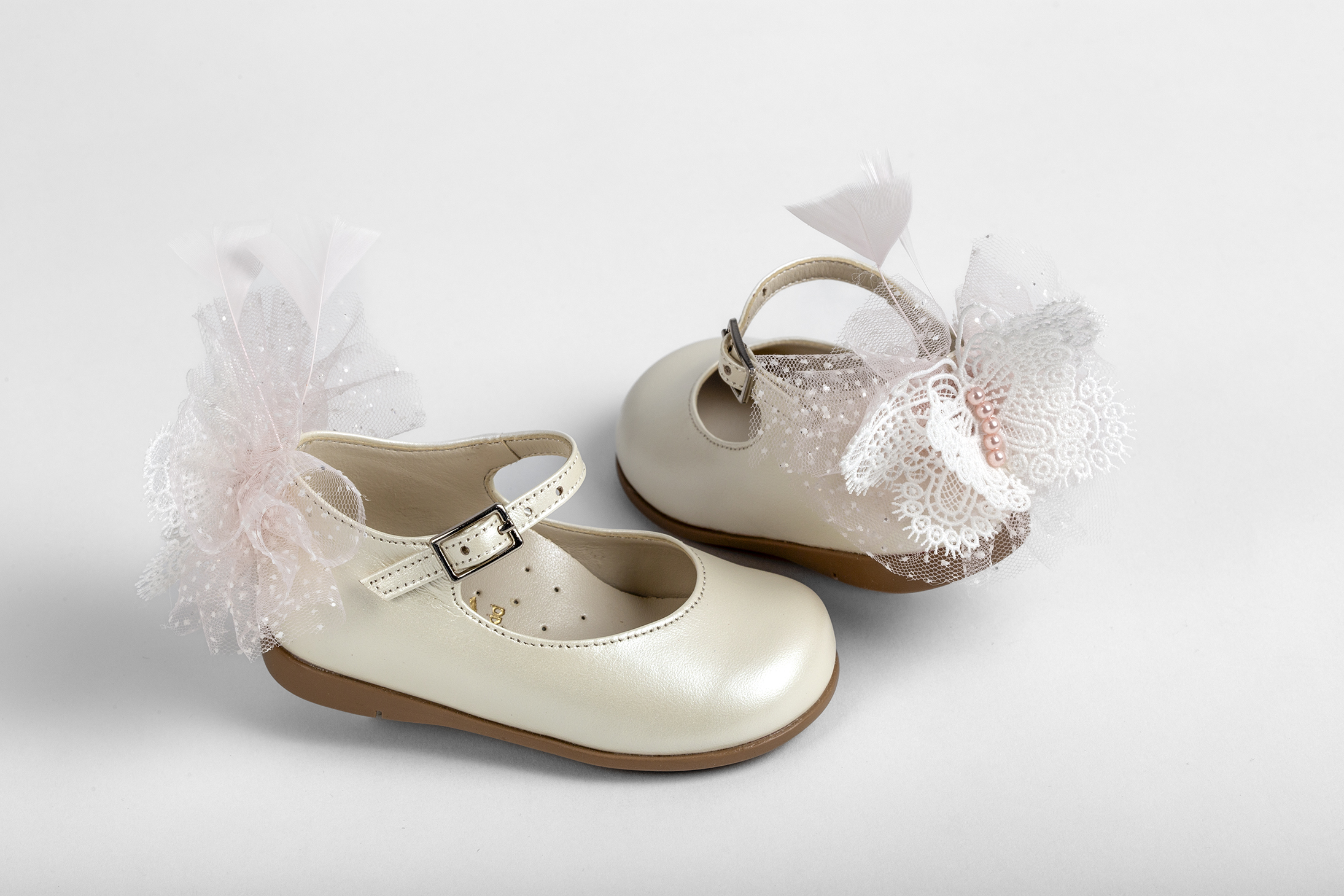 EVERKID - Δερμάτινα βαπτιστικά παπούτσια