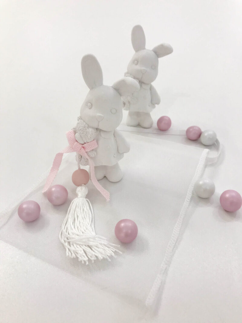 Αρωματική Μπομπονέιρα Βάπτισης "Λαγουδάκι"