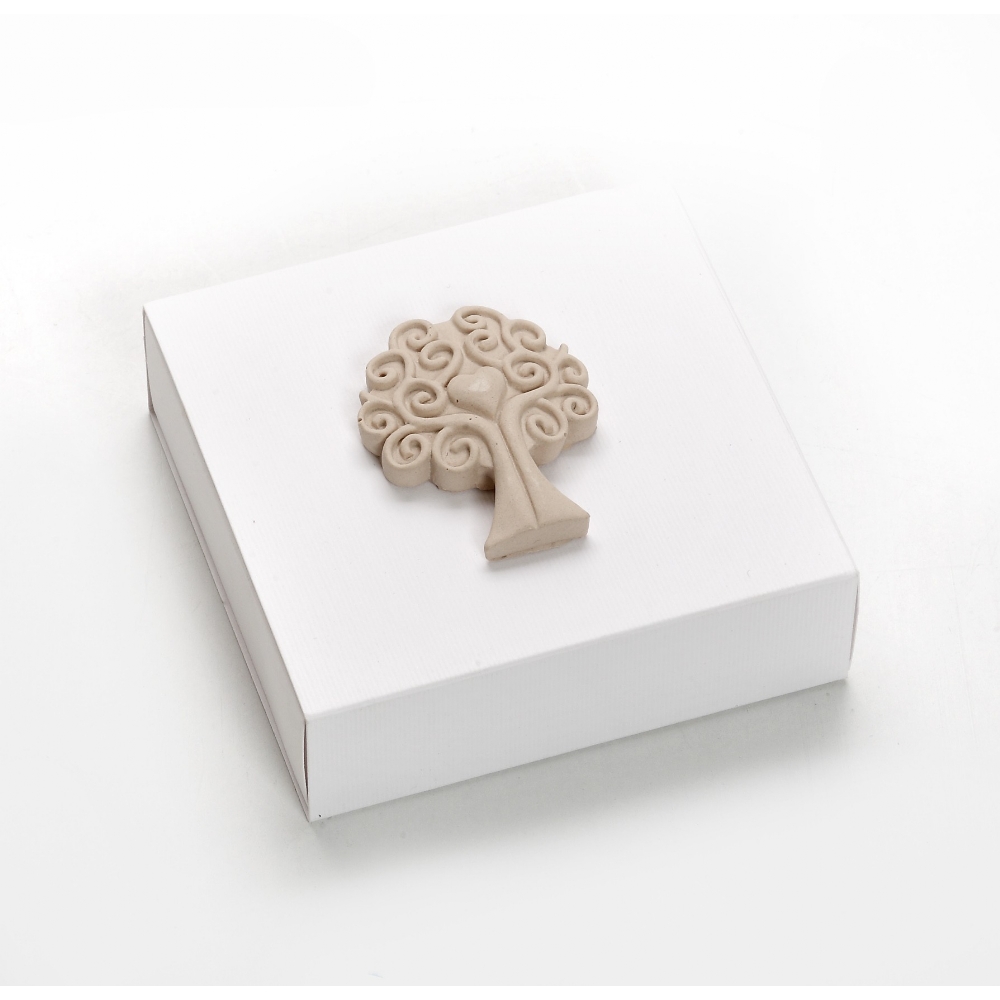 ΚΟΥΤΙ ΧΑΡΤΙΝΟ ΛΕΥΚΟ ΜΕ ΔΕΝΤΡΟ ΠΟΥΡΟΥ