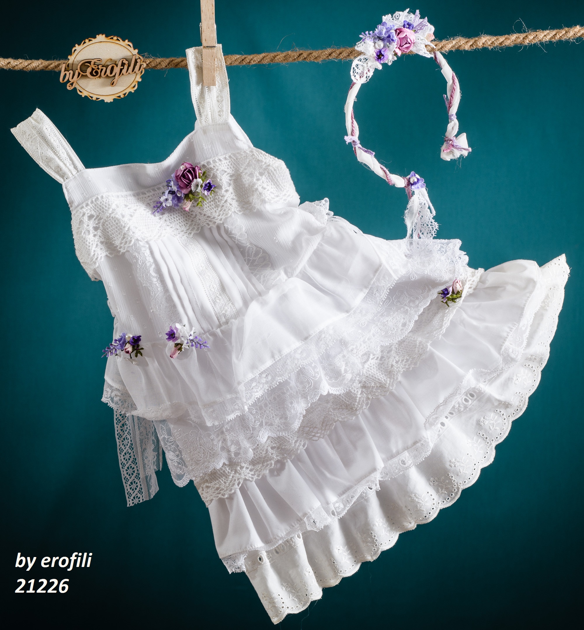 BY EROFILI - Βαπτιστικό Φόρεμα 21226 By Erofili