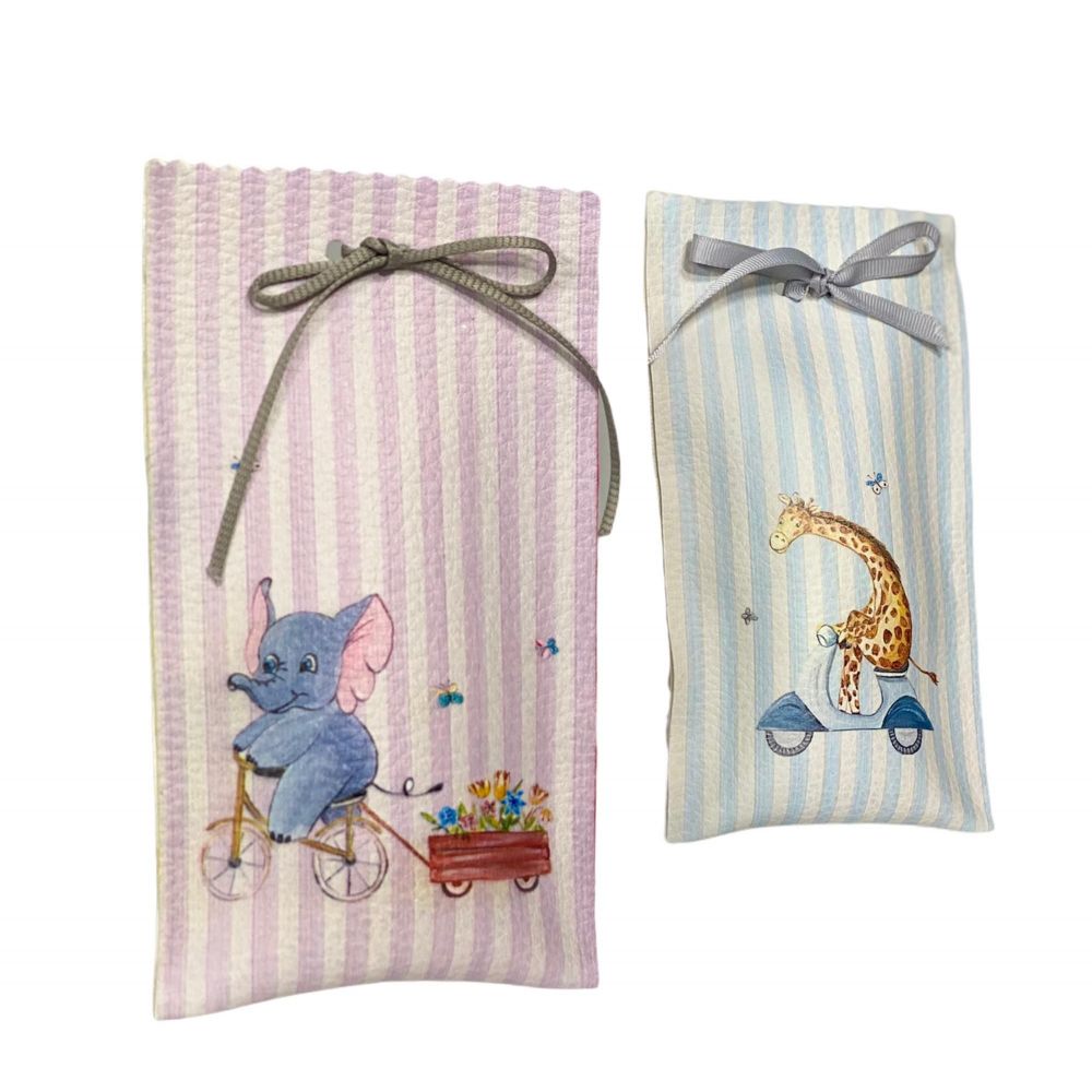 Δερμάτινη θήκη Γυαλιών Ελέφαντας Καμηλοπάρδαλη