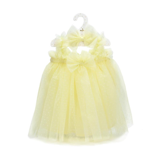 Φορεματάκι πουά λεμονί