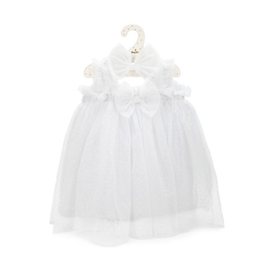 Φορεματάκι πουά λευκό