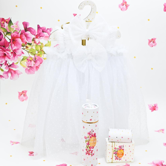 SOAP TALES - Φορεματάκι πουά λευκό