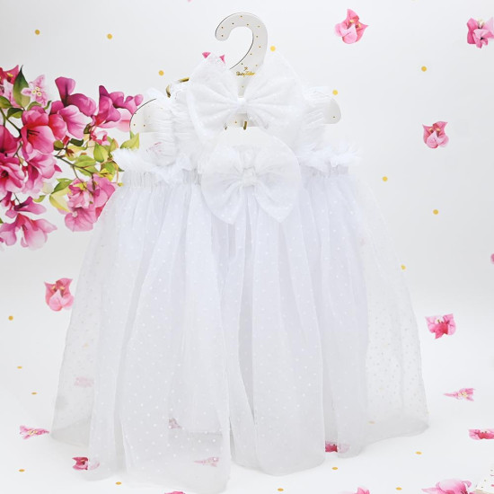 SOAP TALES - Φορεματάκι πουά λευκό