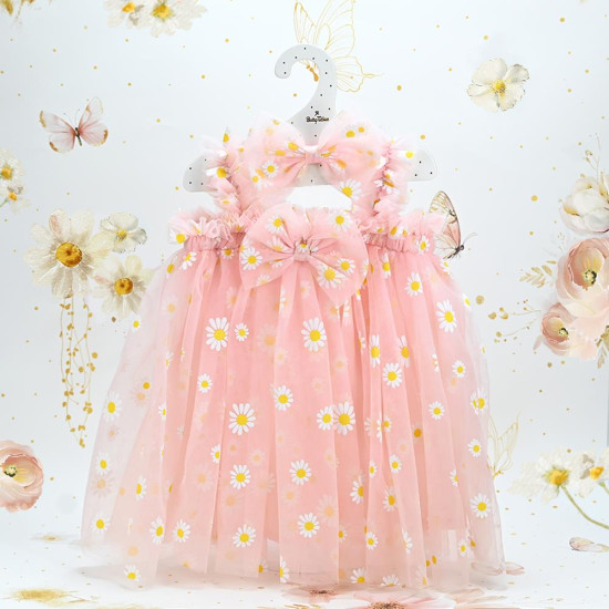 SOAP TALES - Φορεματάκι μαργαρίτες ροζ
