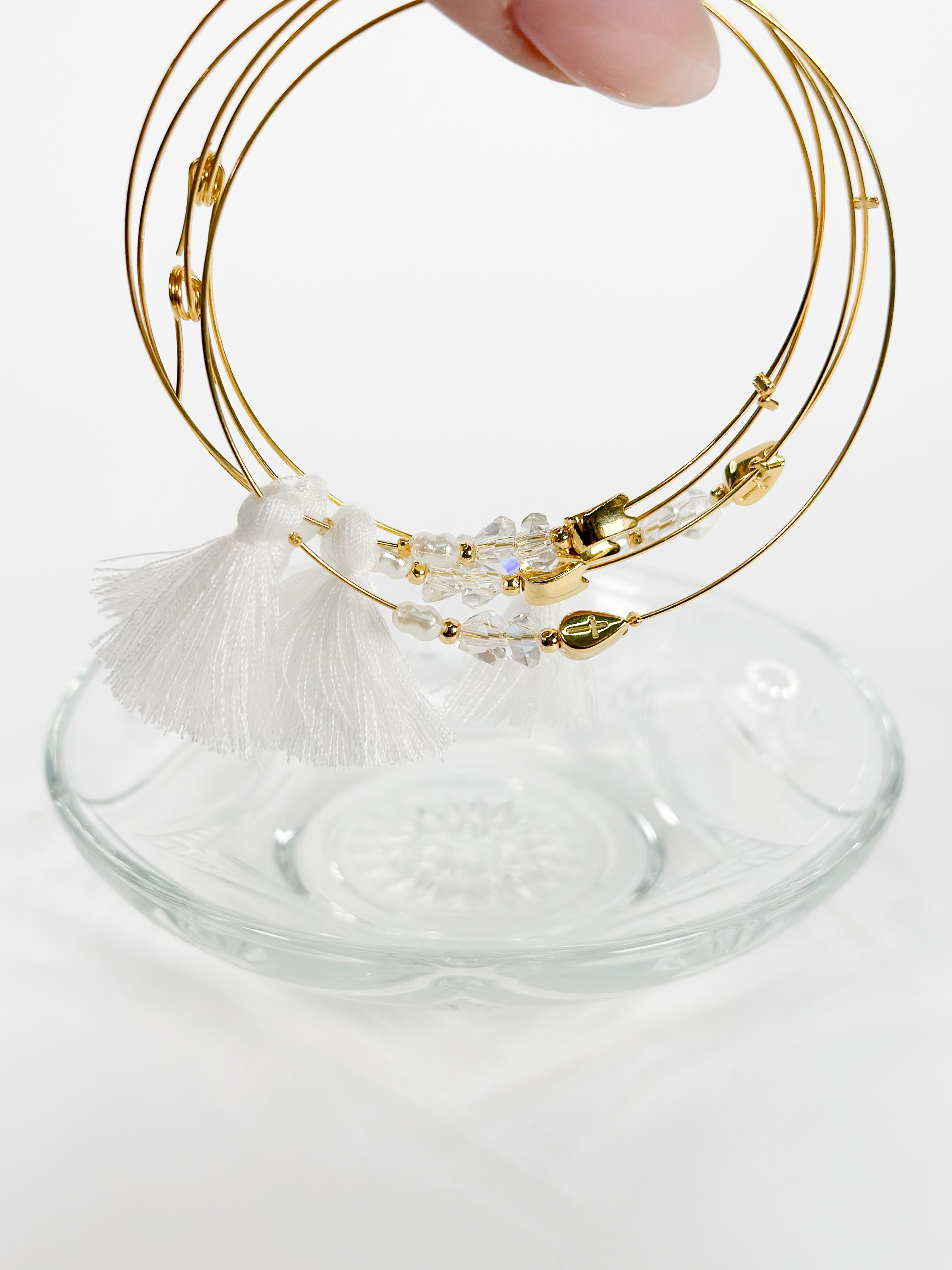 CELFIE CO - Μαρτυρικό βραχιόλι memory με λευκή φούντα