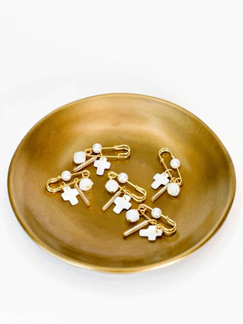 CELFIE CO - Μαρτυρικό πέτο με σταυρό, πέρλα, μακρόστενη κυλινδρική χάντρα αλλά και ιδιαίτερη πέρλα