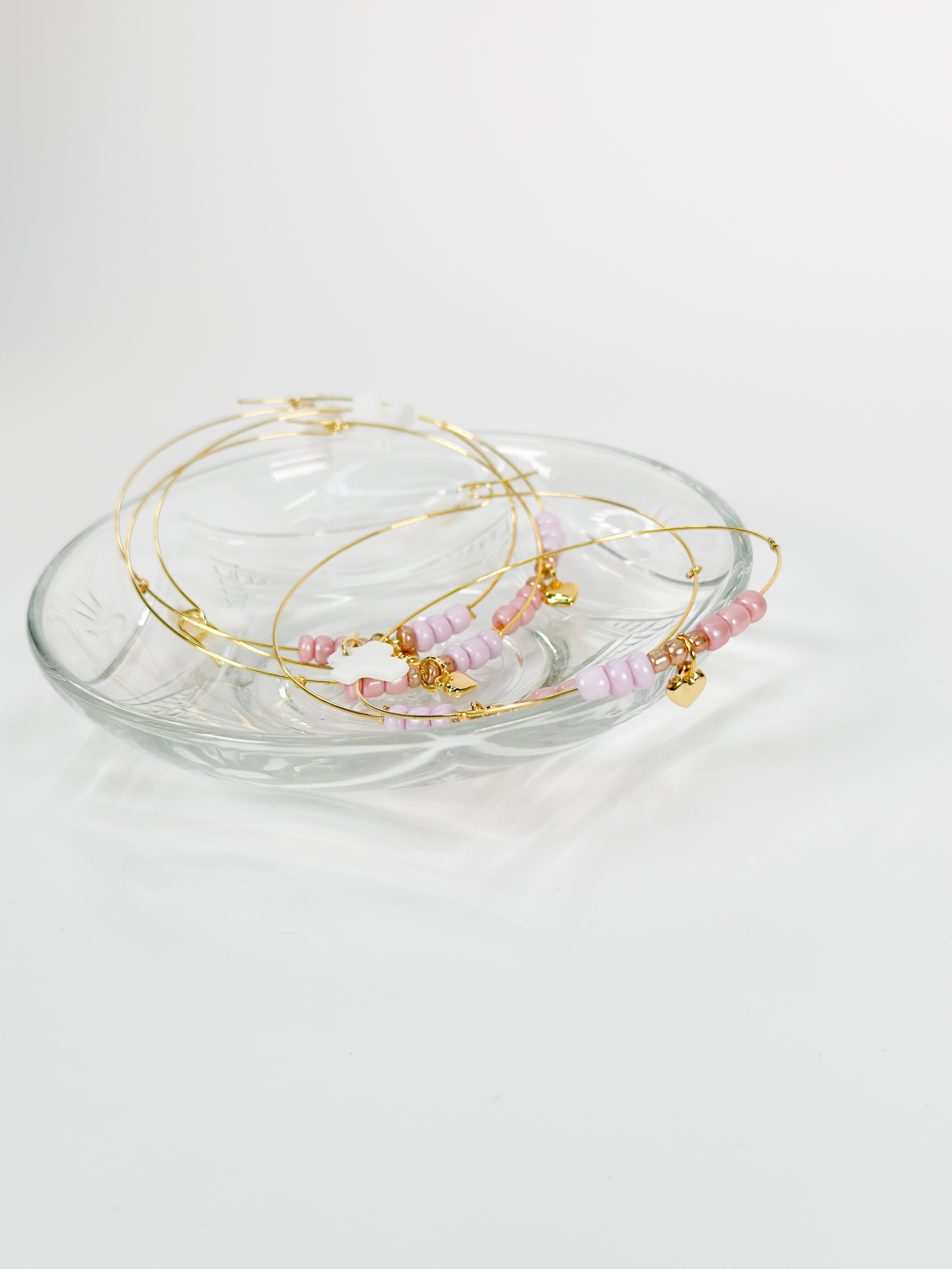 CELFIE CO - Μαρτυρικό βραχιόλι memory με λιλά, μπρονζέ και ροζ μιγιούκι