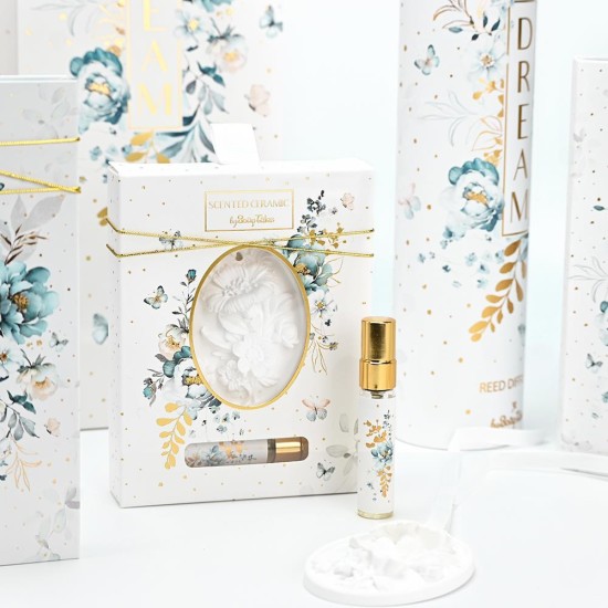 SOAP TALES - Κεραμικό και αρωματικά έλαια baccarat μπλε λουλούδια 5ml