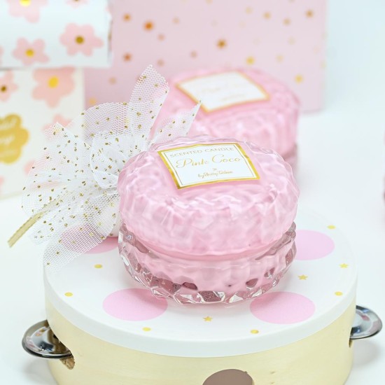 SOAP TALES - Κερί στρογγυλό ροζ coco new
