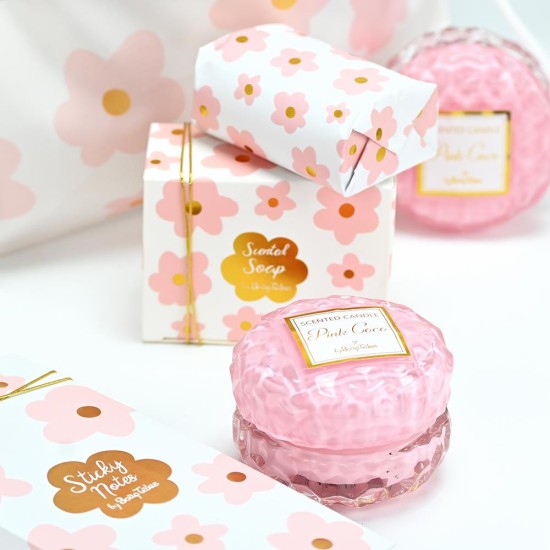SOAP TALES - Κερί στρογγυλό ροζ coco new