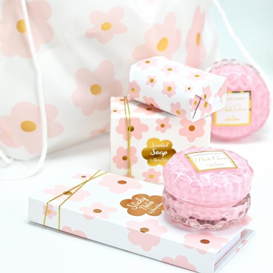 SOAP TALES - Κερί στρογγυλό ροζ coco new