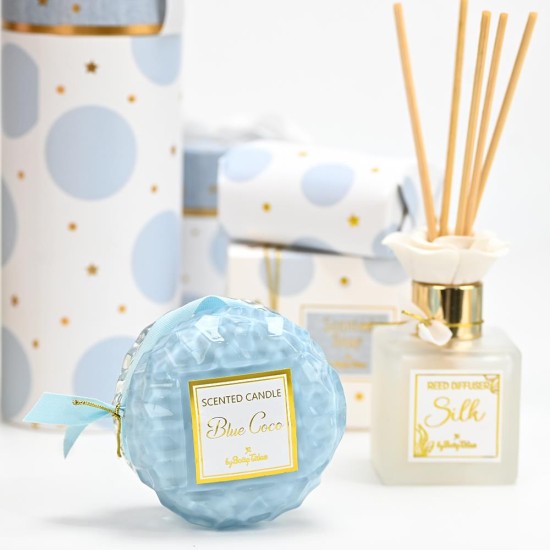 SOAP TALES - Κερί στρογγυλό γαλάζιο coco