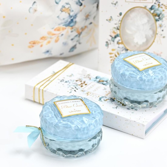 SOAP TALES - Κερί στρογγυλό γαλάζιο coco