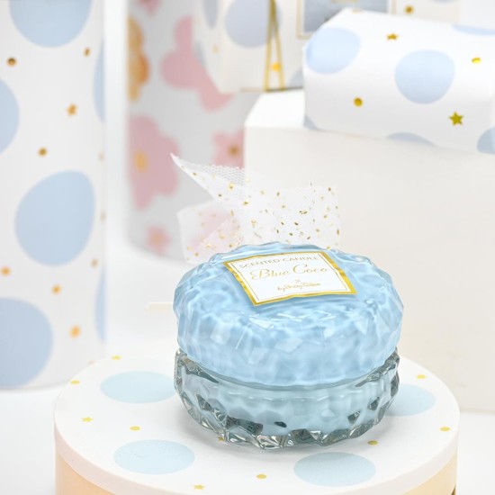 SOAP TALES - Κερί στρογγυλό γαλάζιο coco