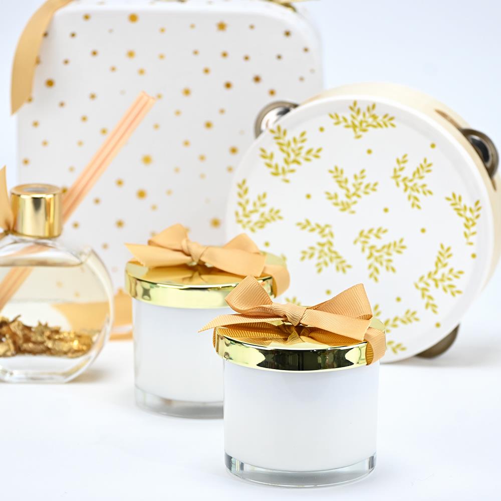 SOAP TALES - Κερί λευκό με χρυσό καπάκι