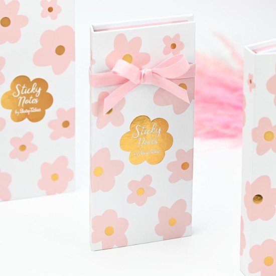 SOAP TALES - Σημειωματάριο με post it και στυλό pink bloom