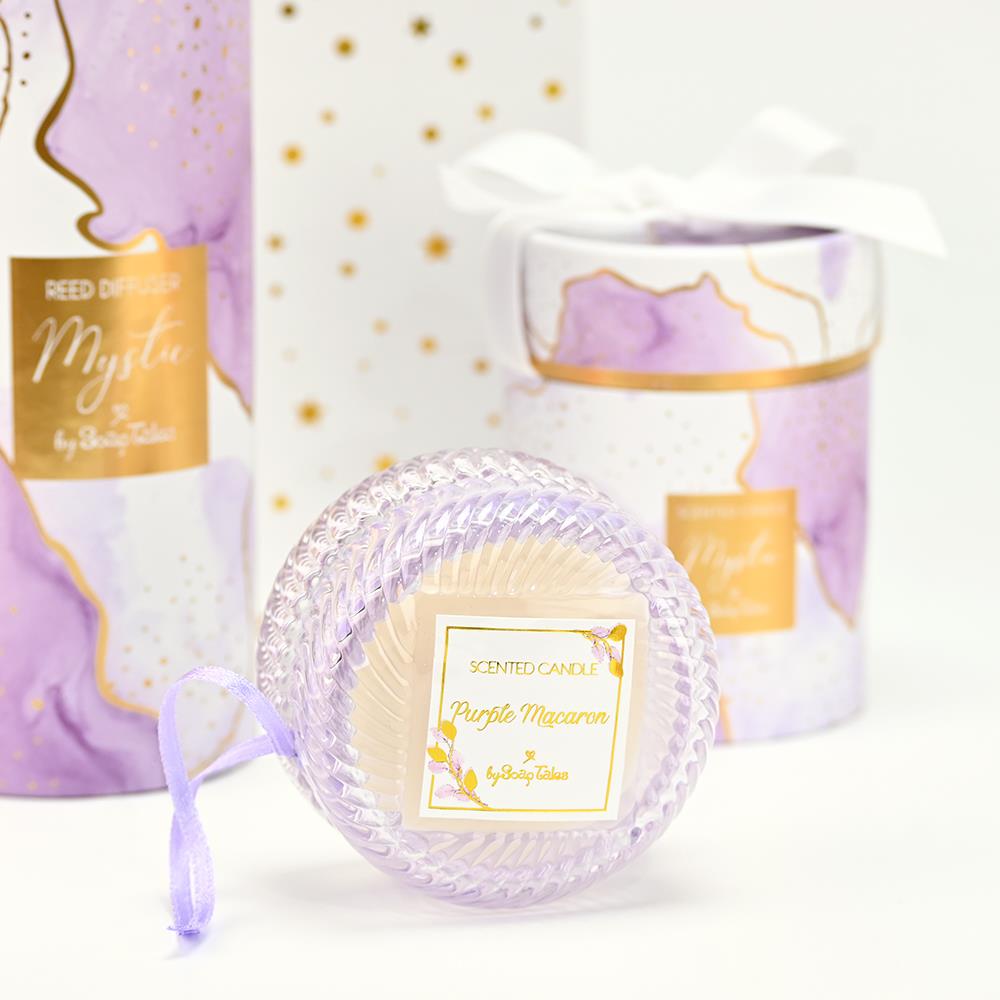 SOAP TALES - Κερί μακαρόν μωβ