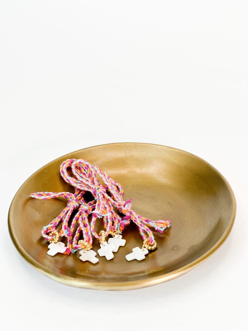 CELFIE CO - Μαρτυρικό πέτο με σταυρό, ροδέλα, με κορδόνι σε ροζ, μπλε, πορτοκαλί και μωβ αποχρώσεις