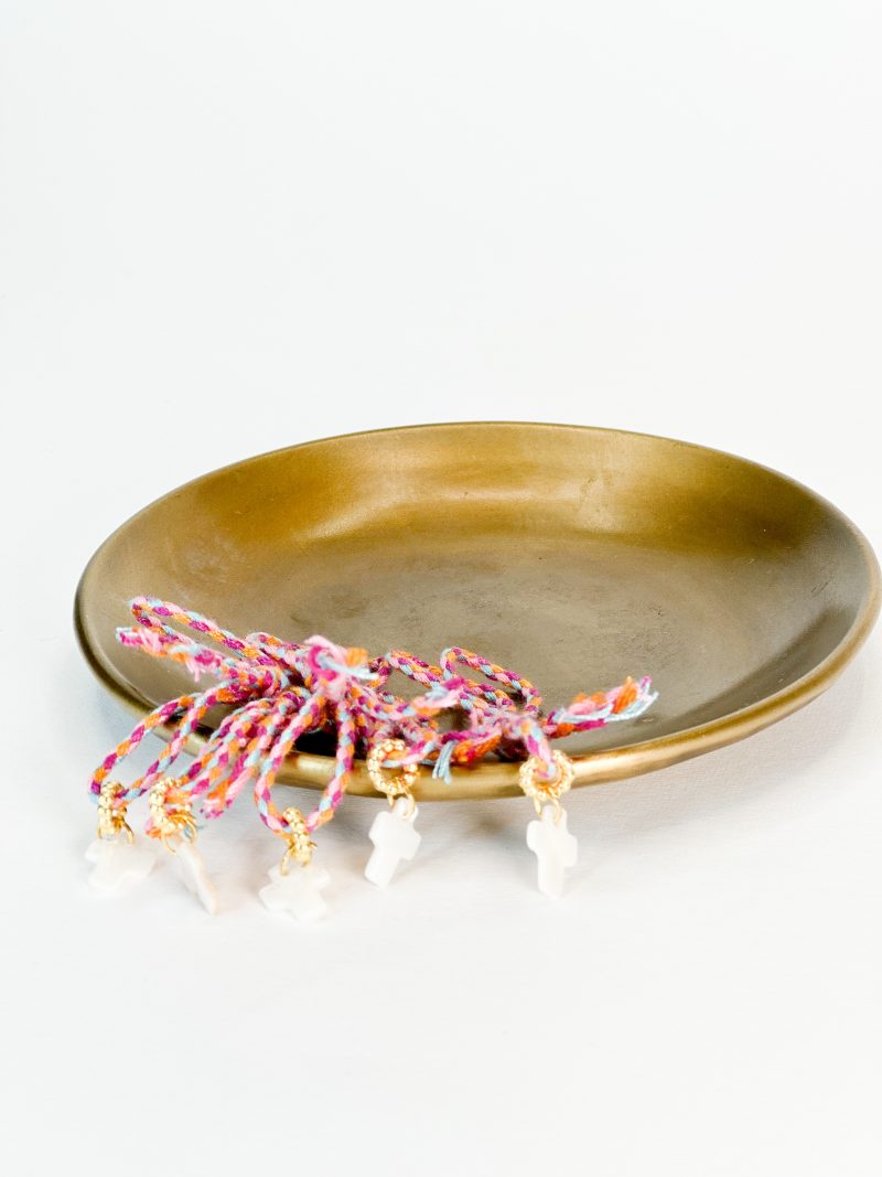 CELFIE CO - Μαρτυρικό πέτο με σταυρό, ροδέλα, με κορδόνι σε ροζ, μπλε, πορτοκαλί και μωβ αποχρώσεις