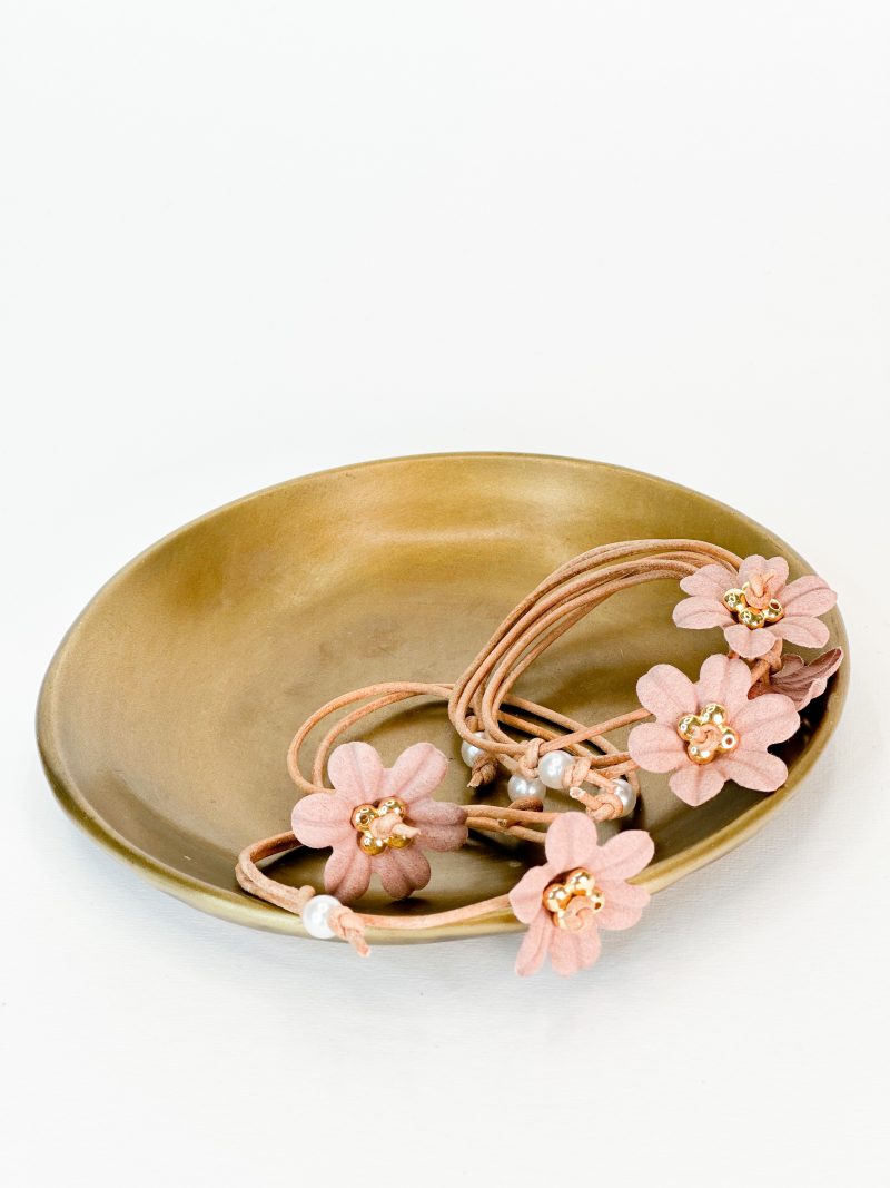 Μαρτυρικό βραχιολάκι με σάπιο μήλο λουλούδι, σταυρό και πέρλα