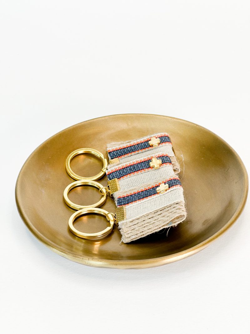 CELFIE CO - Μαρτυρικό μπρελόκ με λινάτσα, κορδέλα τρίχρωμη και σταυρό