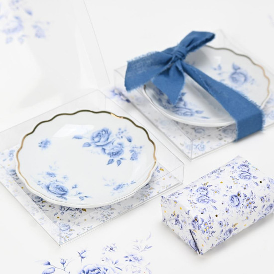 SOAP TALES - Πιατάκι πορσελάνη blue flowers