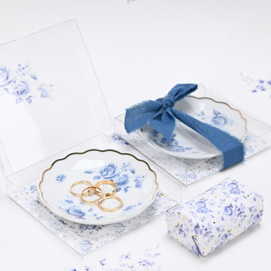 SOAP TALES - Πιατάκι πορσελάνη blue flowers