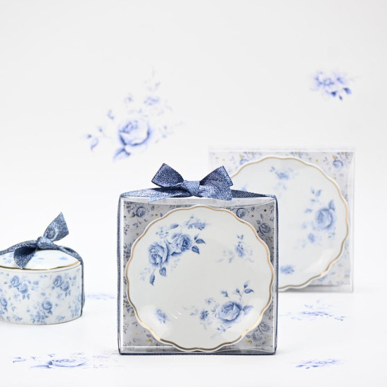 SOAP TALES - Πιατάκι πορσελάνη blue flowers