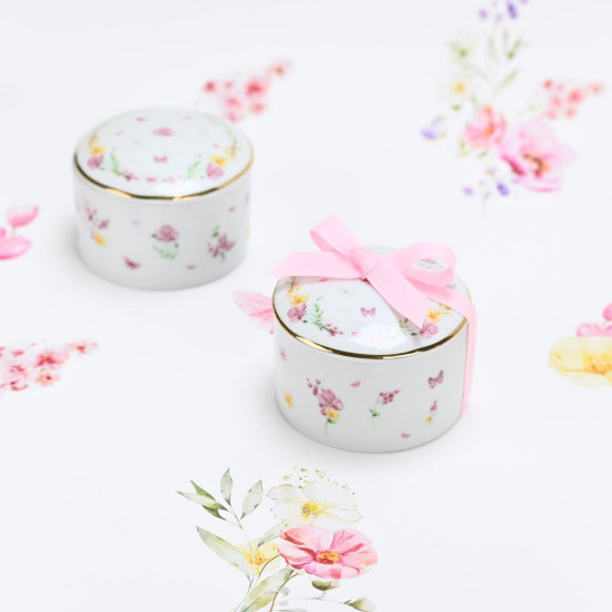 SOAP TALES - Μπιζουτιέρα από πορσελάνη pink fleur