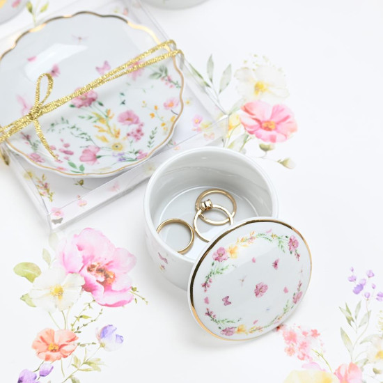 SOAP TALES - Μπιζουτιέρα από πορσελάνη pink fleur